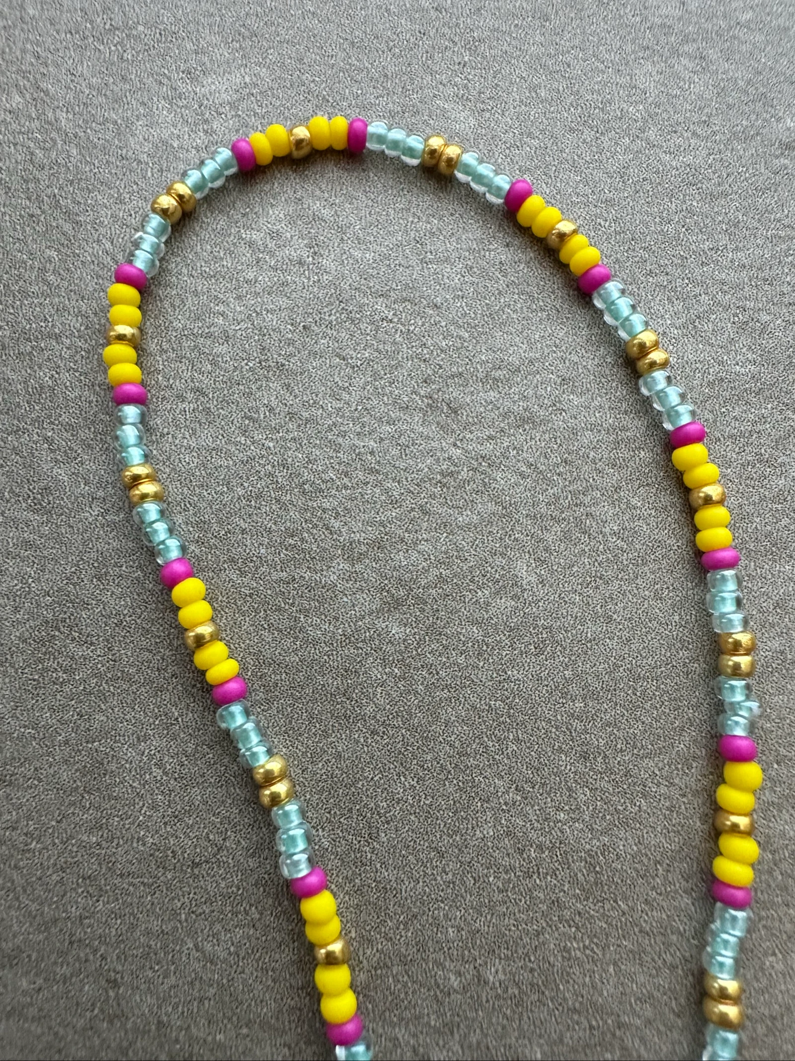 Eyeglass strap yellow, pink and light blue / green – photo 3